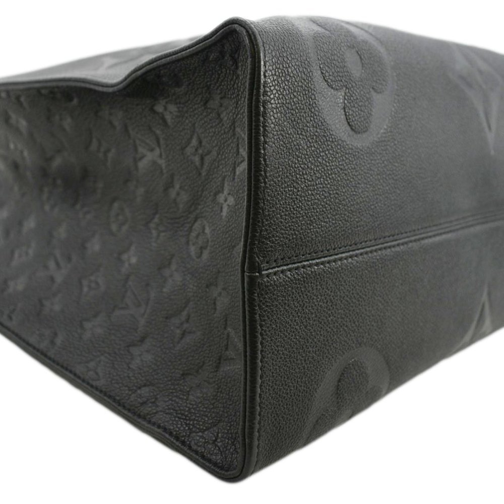 LOUIS VUITTON  Onthego GM Monogram Empreinte Leather Tote Bag Black - Picture 9 of 12